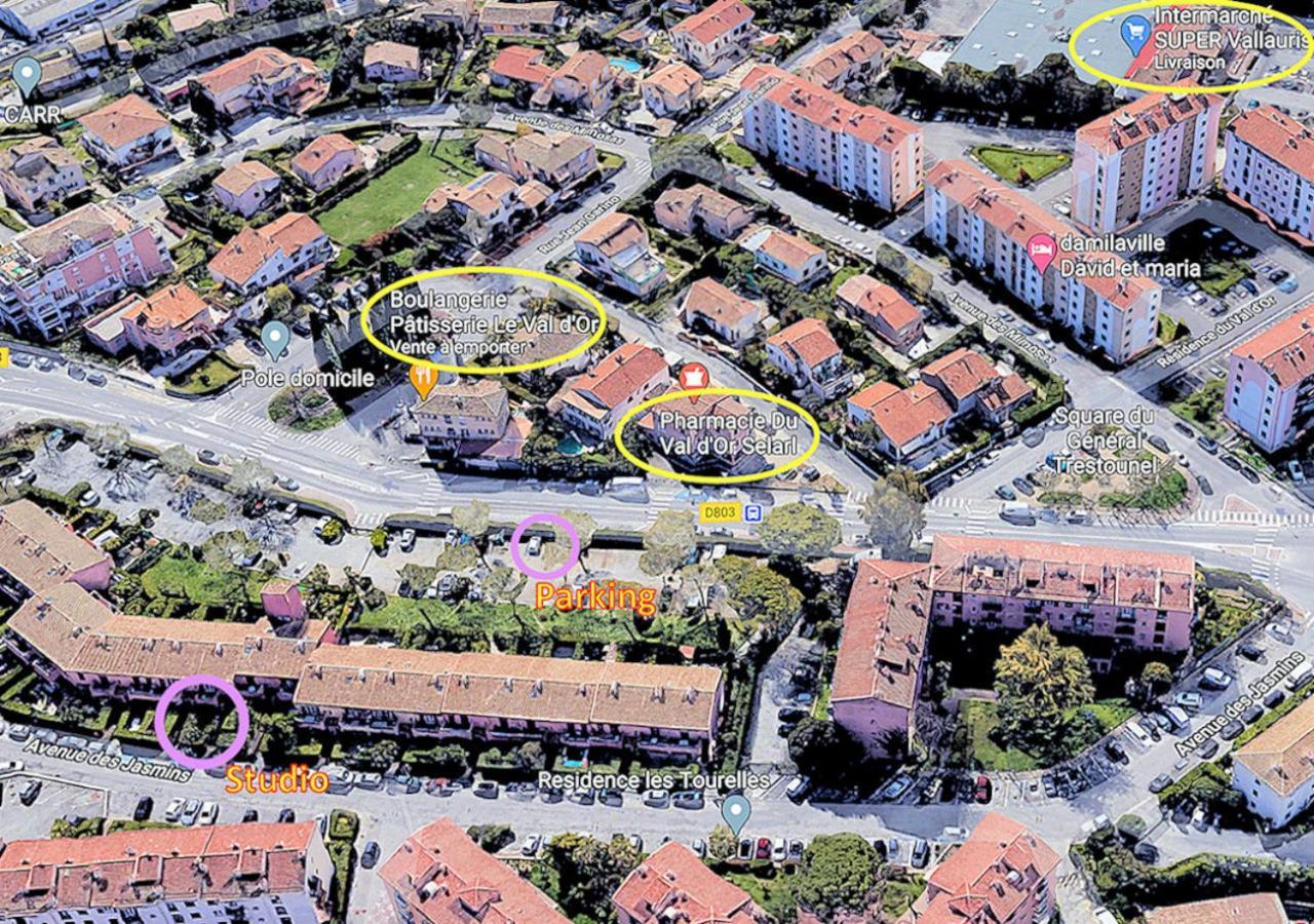 Cosy, Wi-Fi, Jardin & Parking, Jasmins Studio En Cote-D'Azur Vallauris Luaran gambar