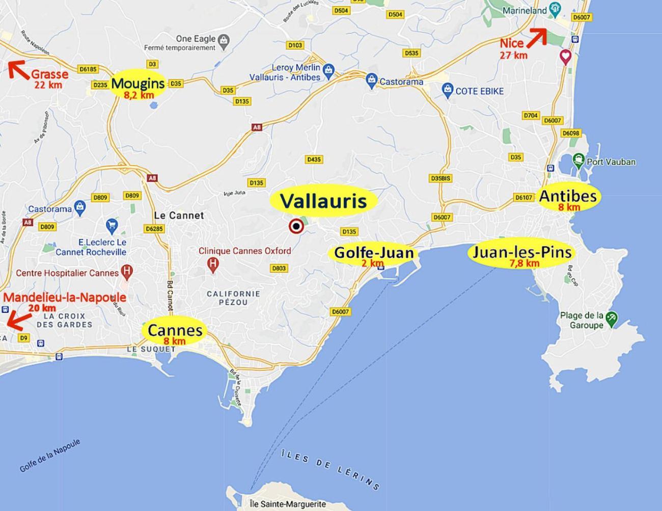 Cosy, Wi-Fi, Jardin & Parking, Jasmins Studio En Cote-D'Azur Vallauris Luaran gambar